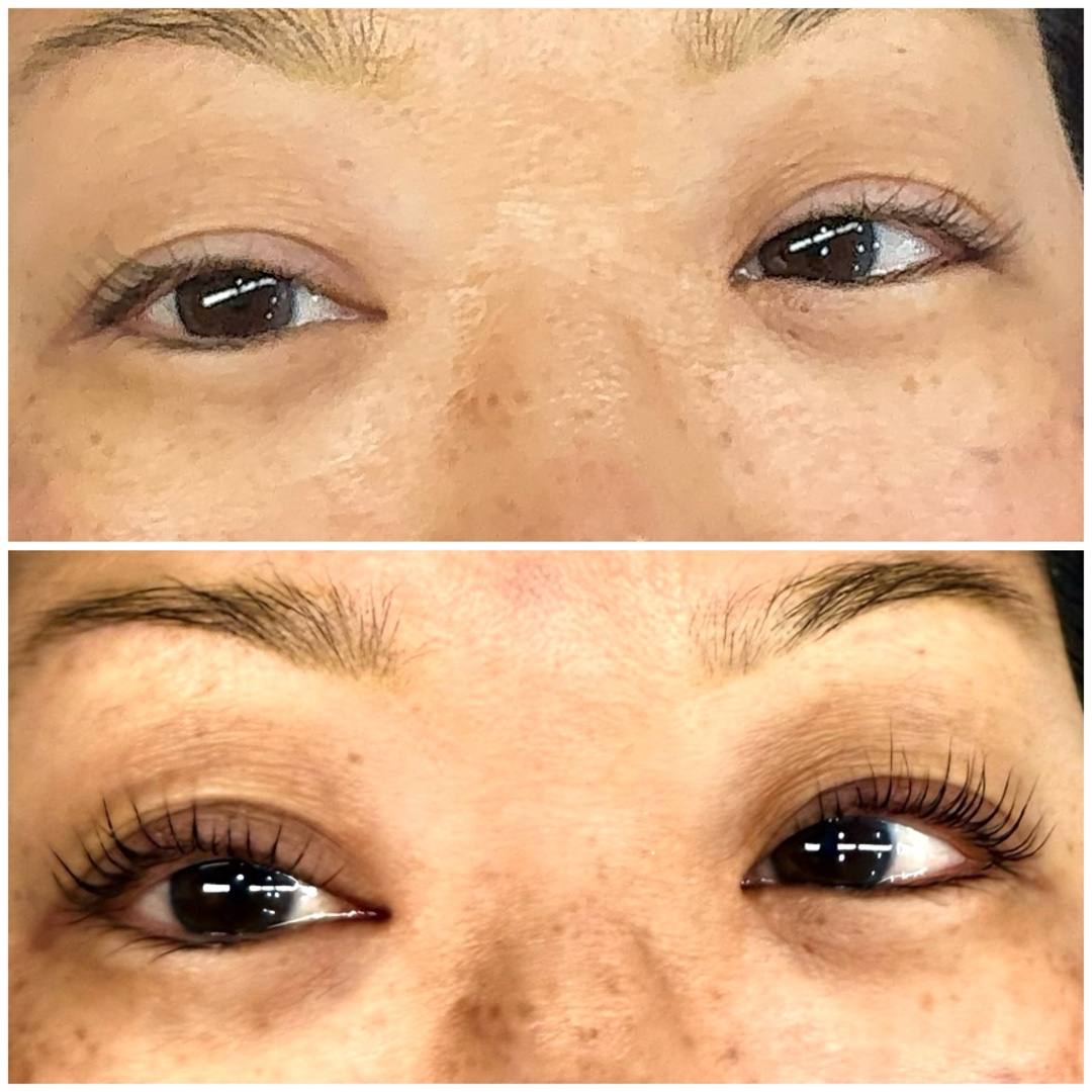 Lash lift before and after San Diego